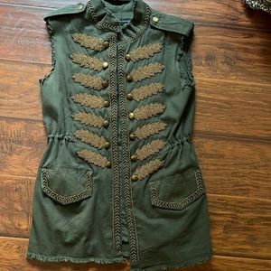 Zara Army beads shortsleeved jacket